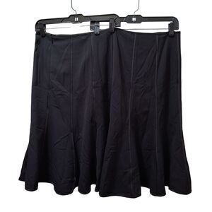 Lane Bryant A‑Line Skirt 26 Black Stretch with Panel Seaming – NWT